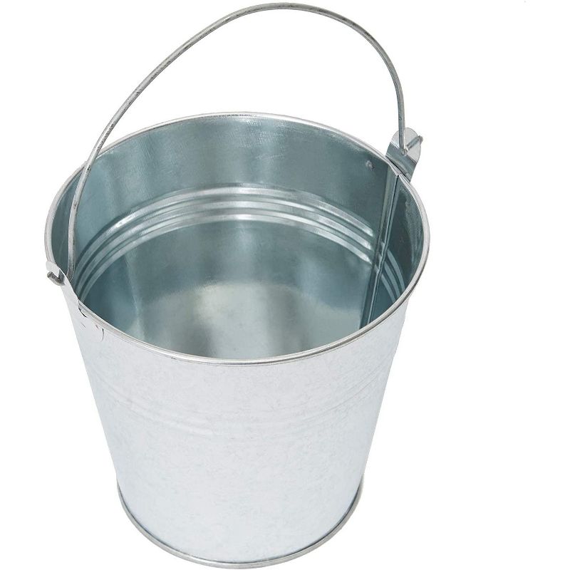 Juvale 12-Pack 5-inch Decorative Galvanized Metal Buckets with Handles 5 x 5 x 4.7 in