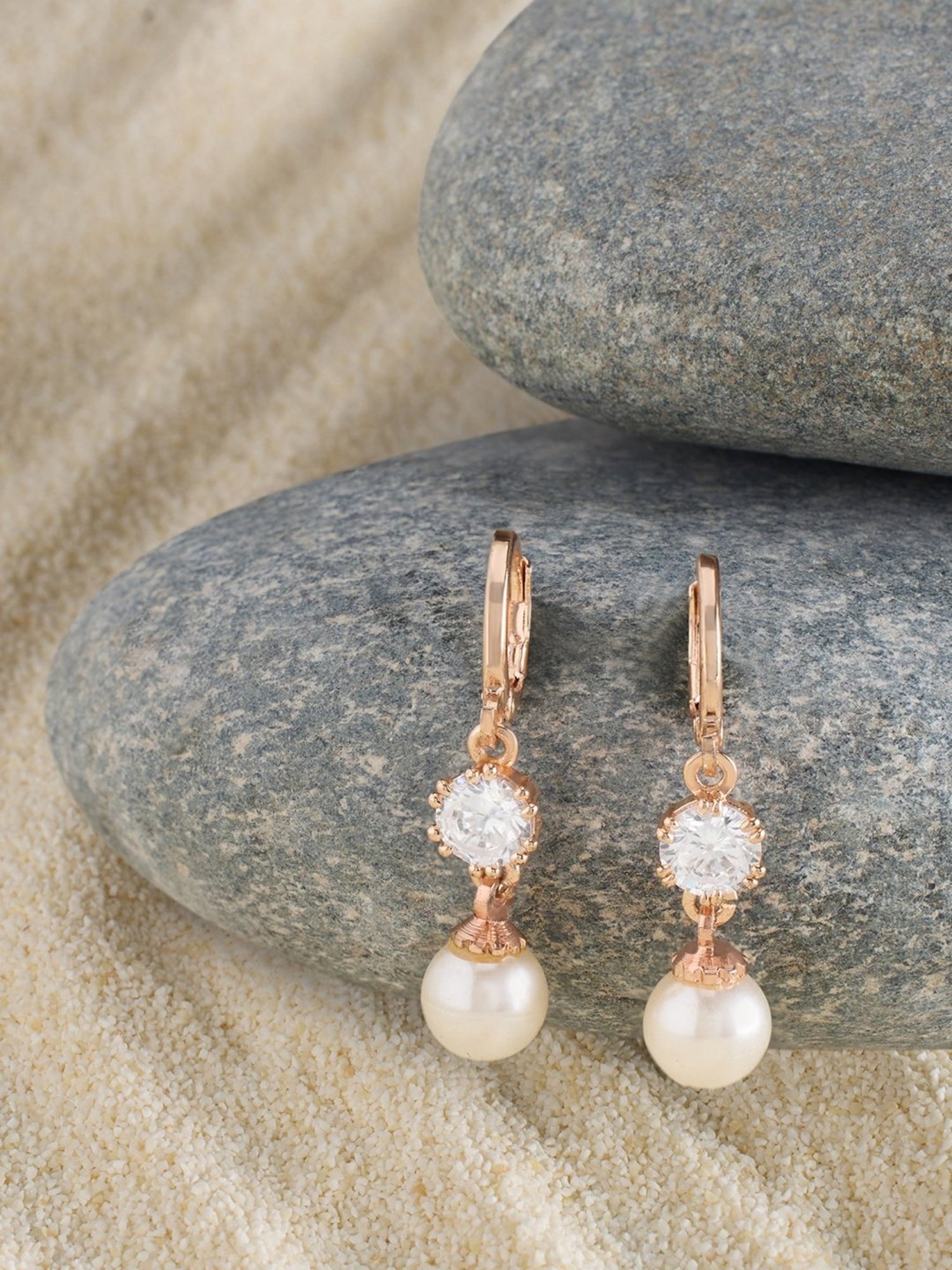 OOMPH Jewellery Yellow Enamel Floral Jhumki