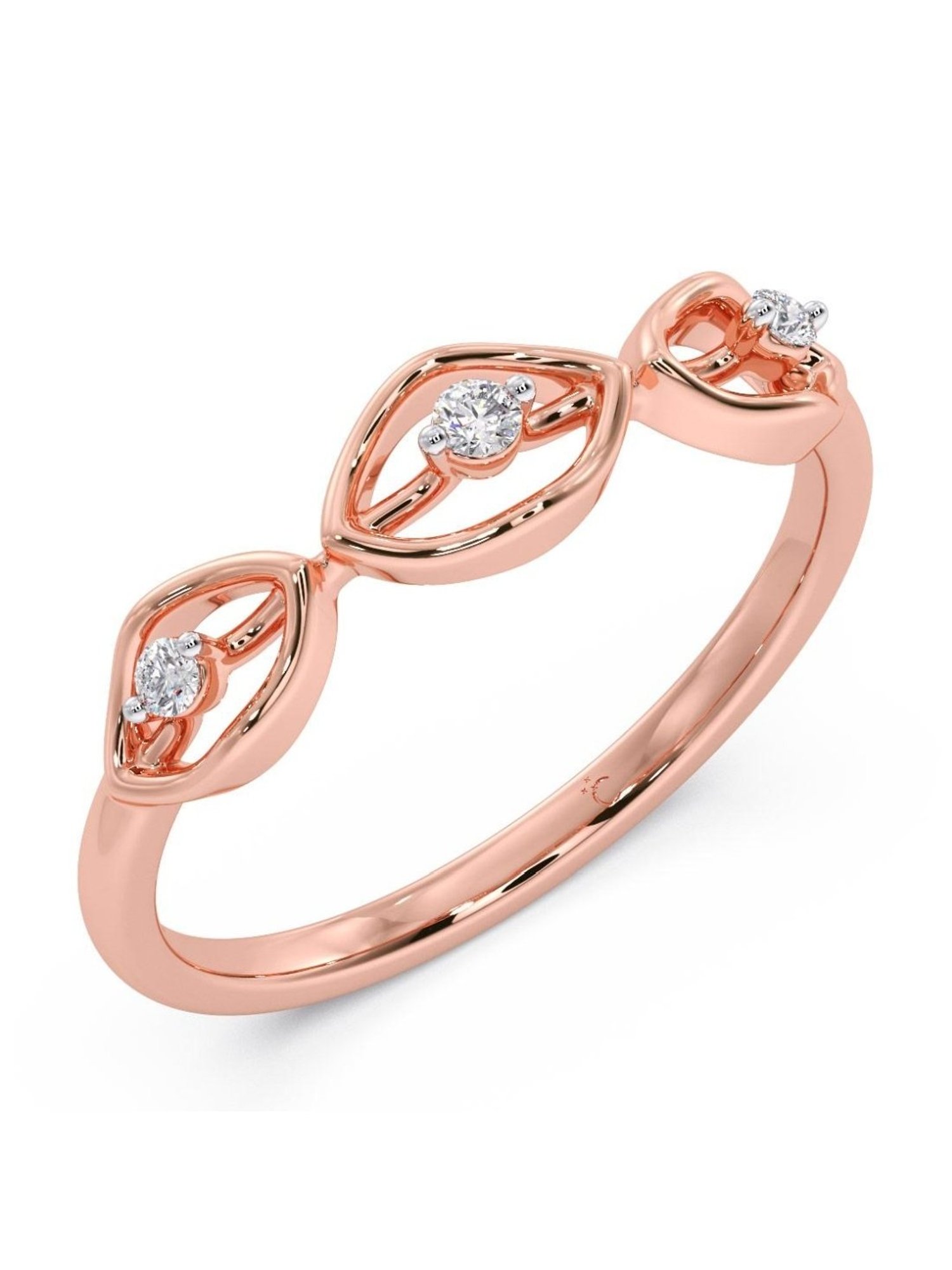 Candere by Kalyan Jewellers 18k Yellow Gold & Diamond Ring for Women