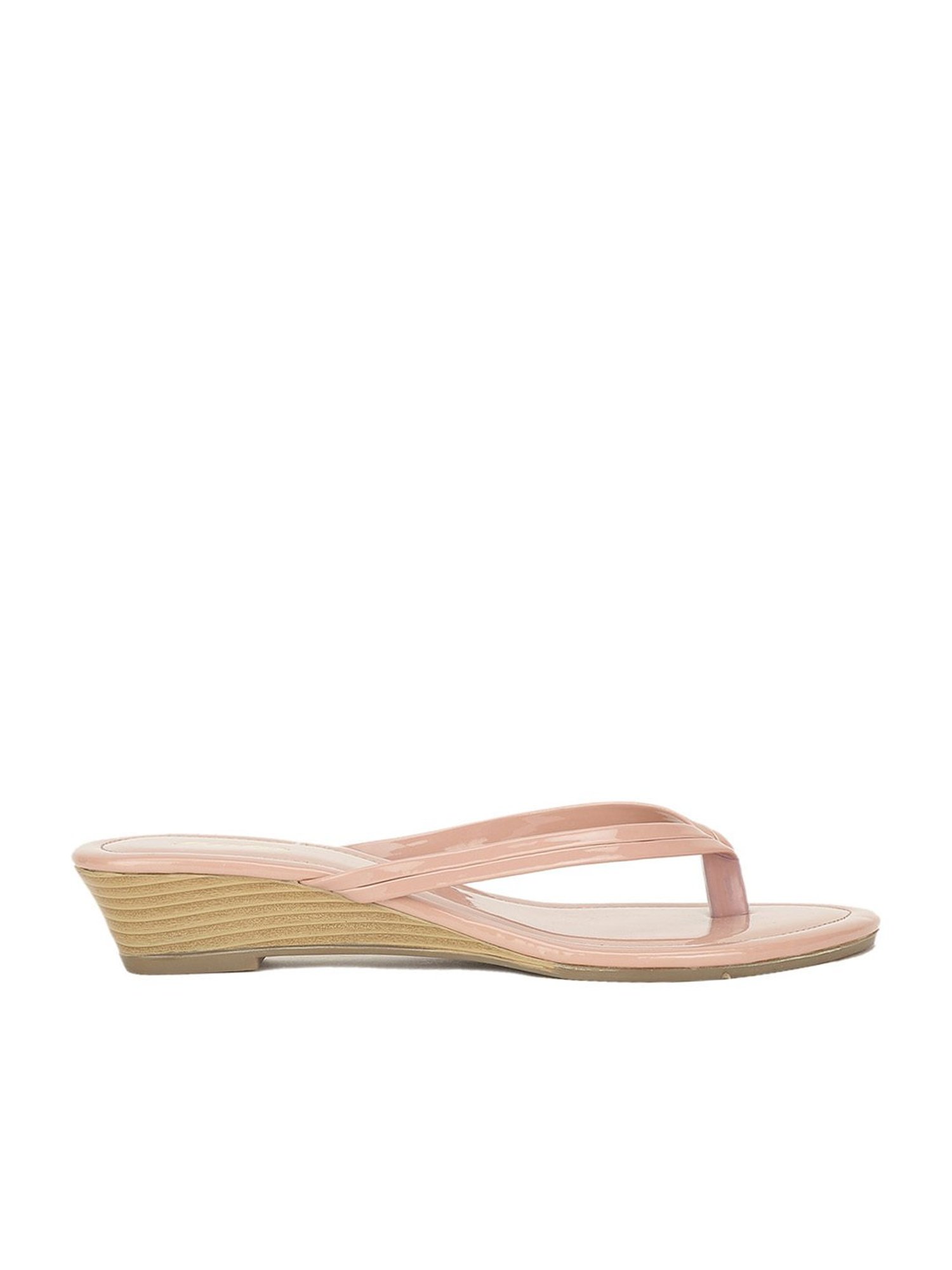 Bata Women's Pink Thong Wedges