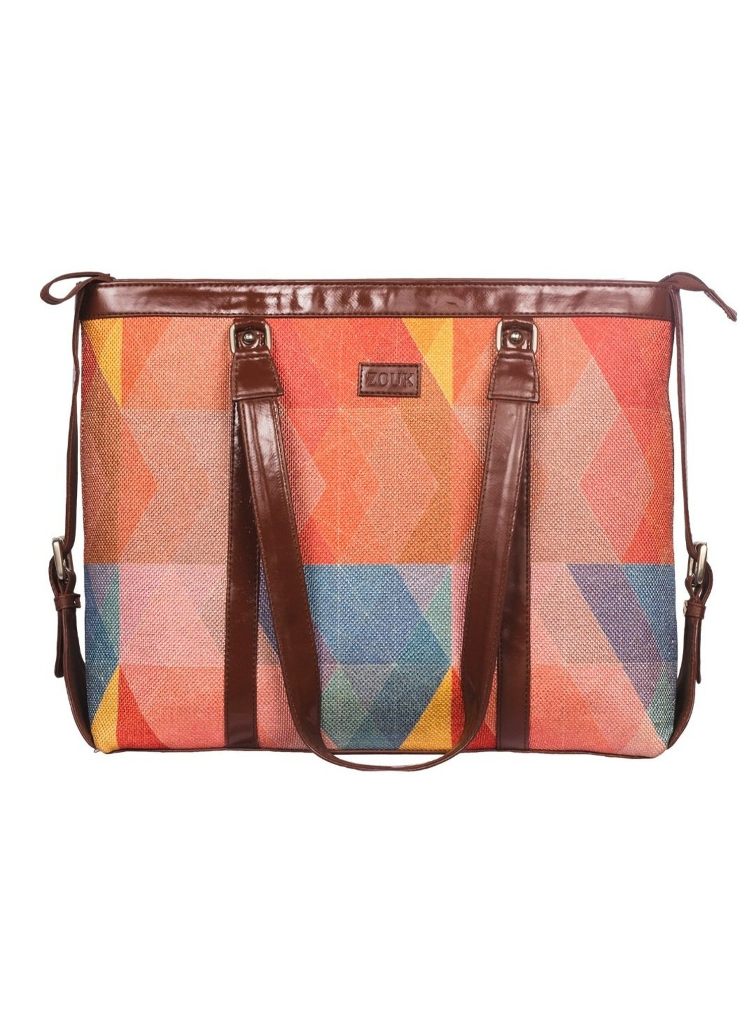 ZOUK Multicolor Printed Large Handbag