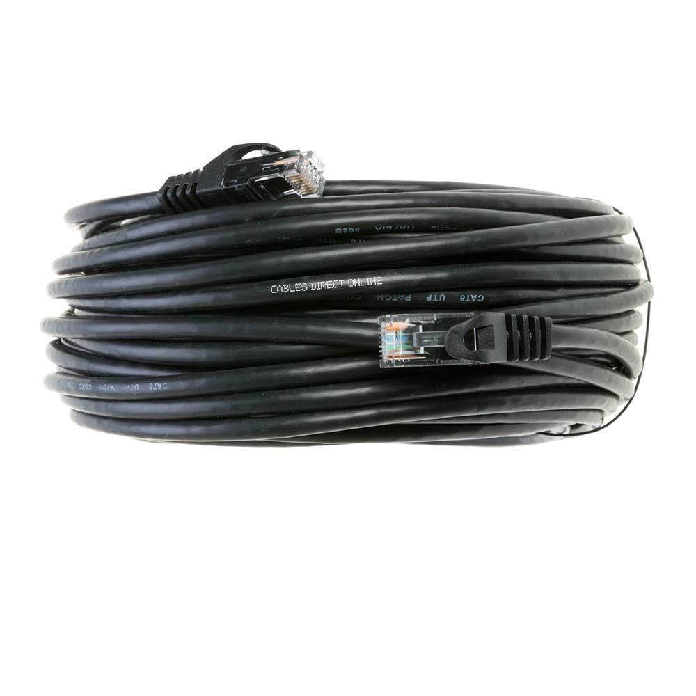 Cat5e 50FT Networking RJ45 Ethernet Patch Cable Xbox \ PC \ Modem \ PS4 \ Router - (50Feet) Black