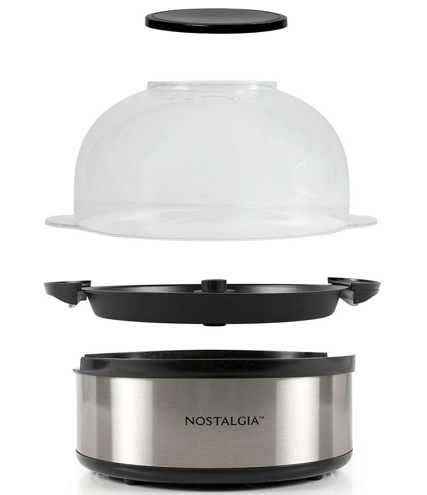 Nostalgia Electrics 6- Quart Stainless Steel Stirring Speed Popcorn Poppers