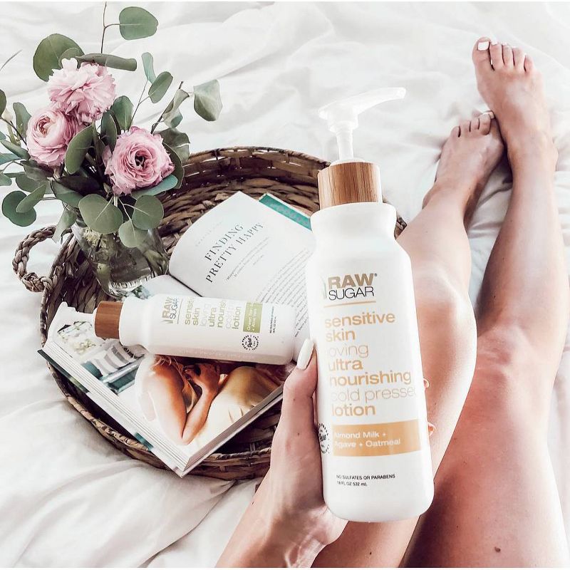 Raw Sugar Almond Milk + Agave + Oatmeal Sensitive Skin Body Lotion - 18 fl oz