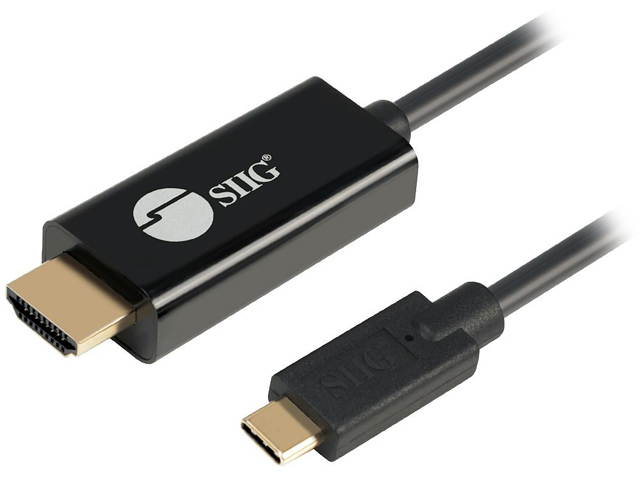 SIIG CB-TC0J11-S1 6.56 ft. (2.0 m) USB-C to HDMI 2.0 Active Cable - 4K 60Hz HDR