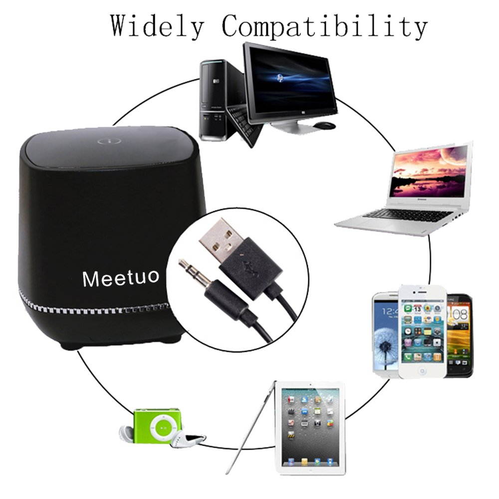 Wired Speaker, Portable Travel Loudspeaker with Novel Modeling/Mini Box Stereo Powered Home Audio with USB Plug for Notebook,Laptop,PC,Desktop Tablet (Black)
