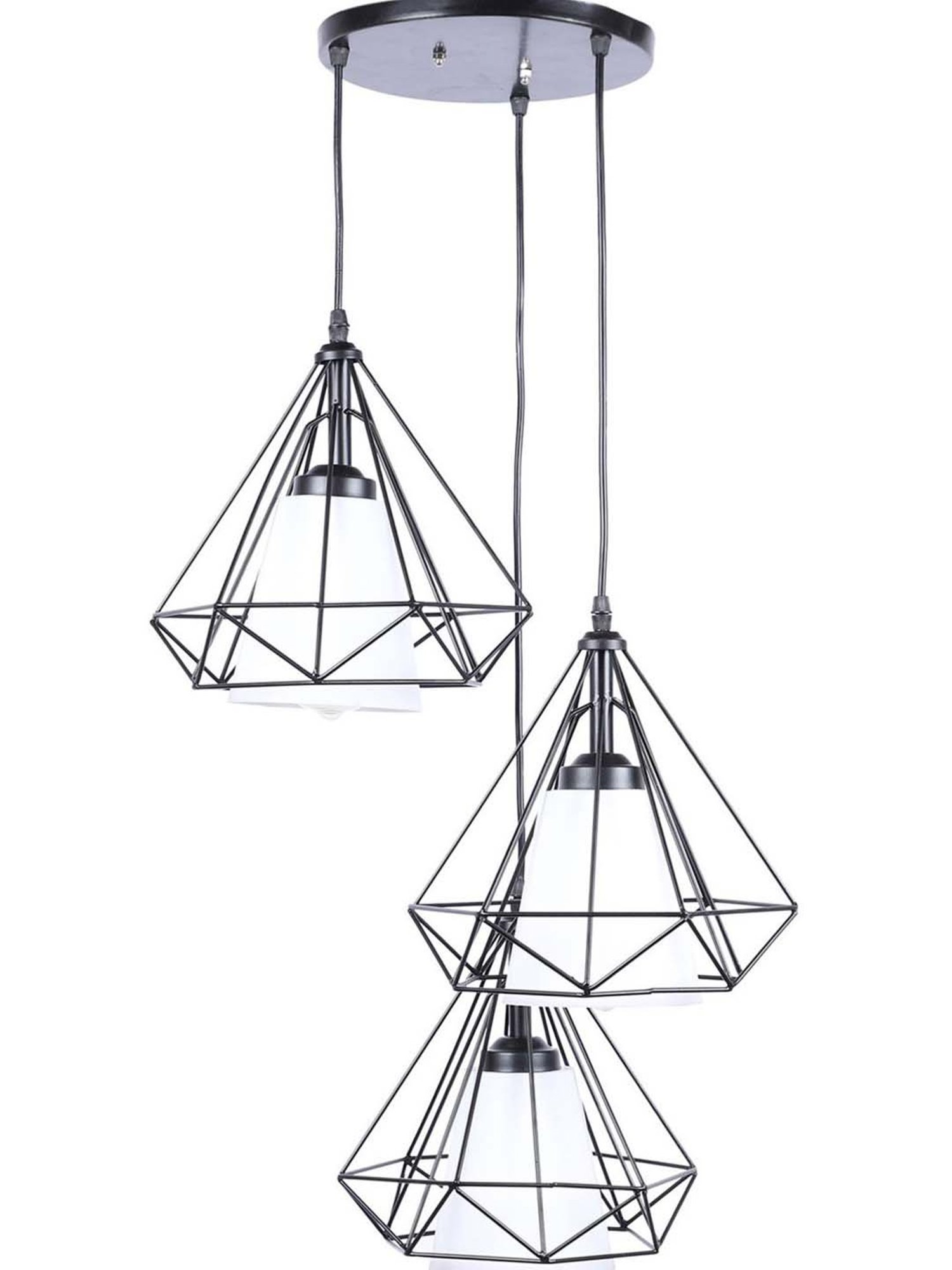 DecorativeRay White & Black Hanging Light - Set of 1