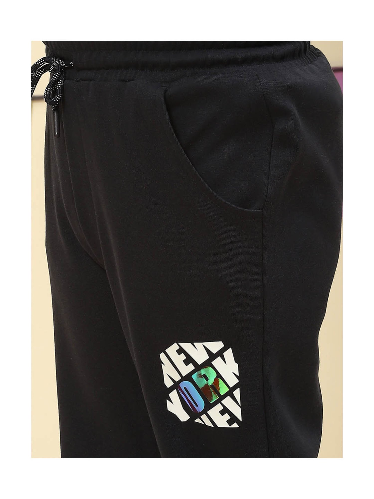 Monte Carlo Boys Black Printed Trousers