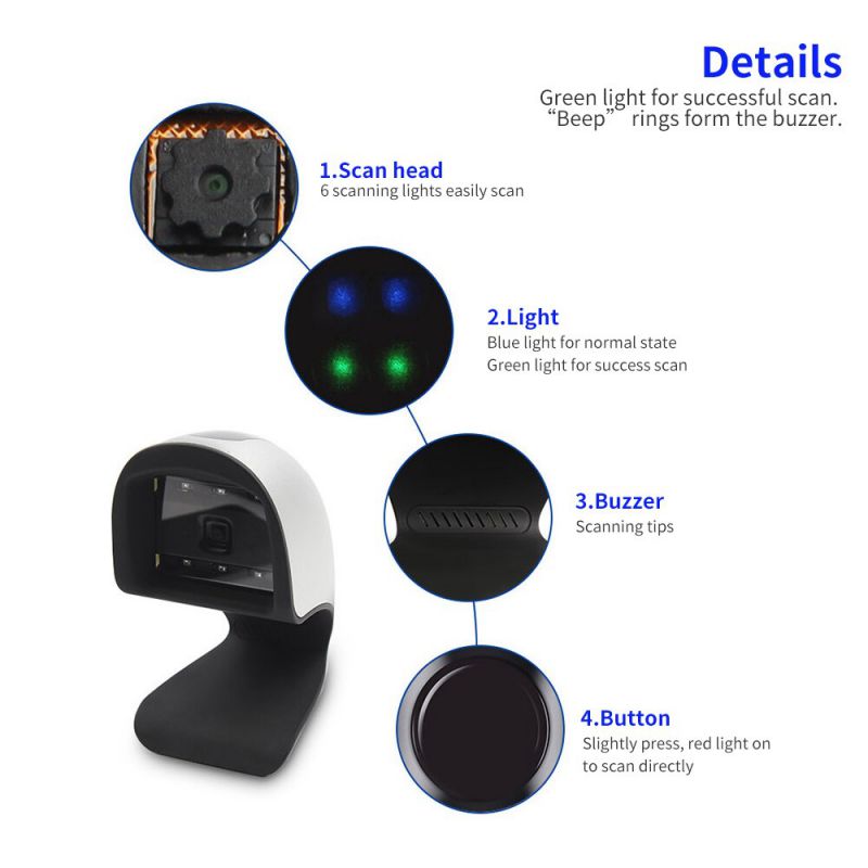 Long Cable Far Distance Ver Motorola Symbol RS409 Wearable Ring Barcode Scanner