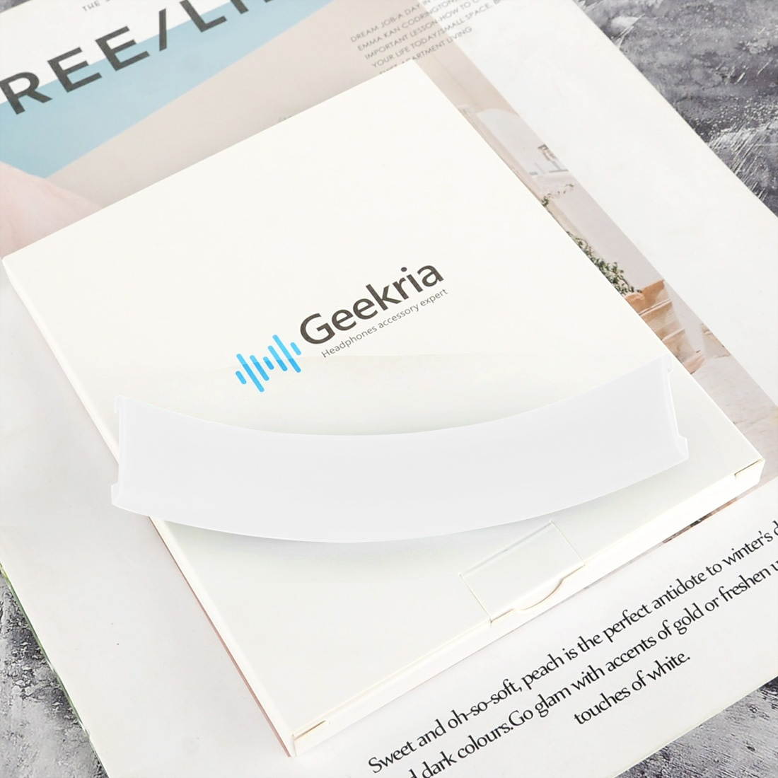 Beats by Dr. Dre Solo, Solo HD On-Ear Headphones Replacement Headband / Rubber Cushion Pad Repair Parts (White)