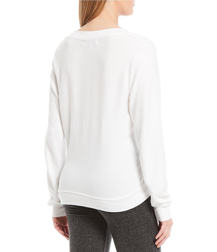 WILDFOX Deep V-Neck Baggy Beach French Terry Pullover