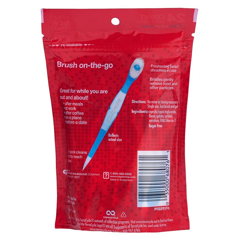 Colgate Max Fresh Wisp Disposable Mini Toothbrush - Peppermint - 24ct