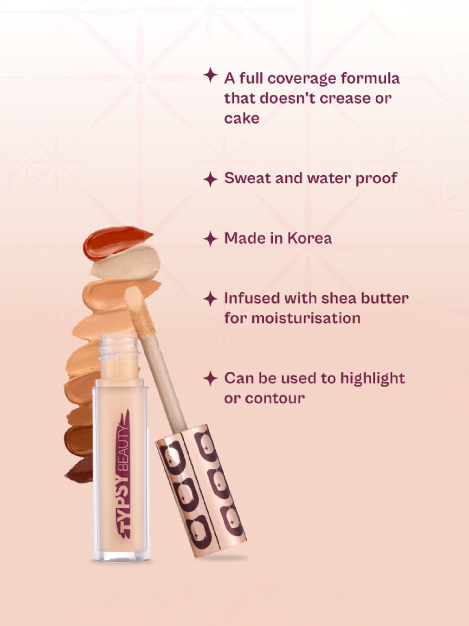 Typsy Beauty Hangover Proof Full Coverage Concealer Baileys 04 - 5.8 gm