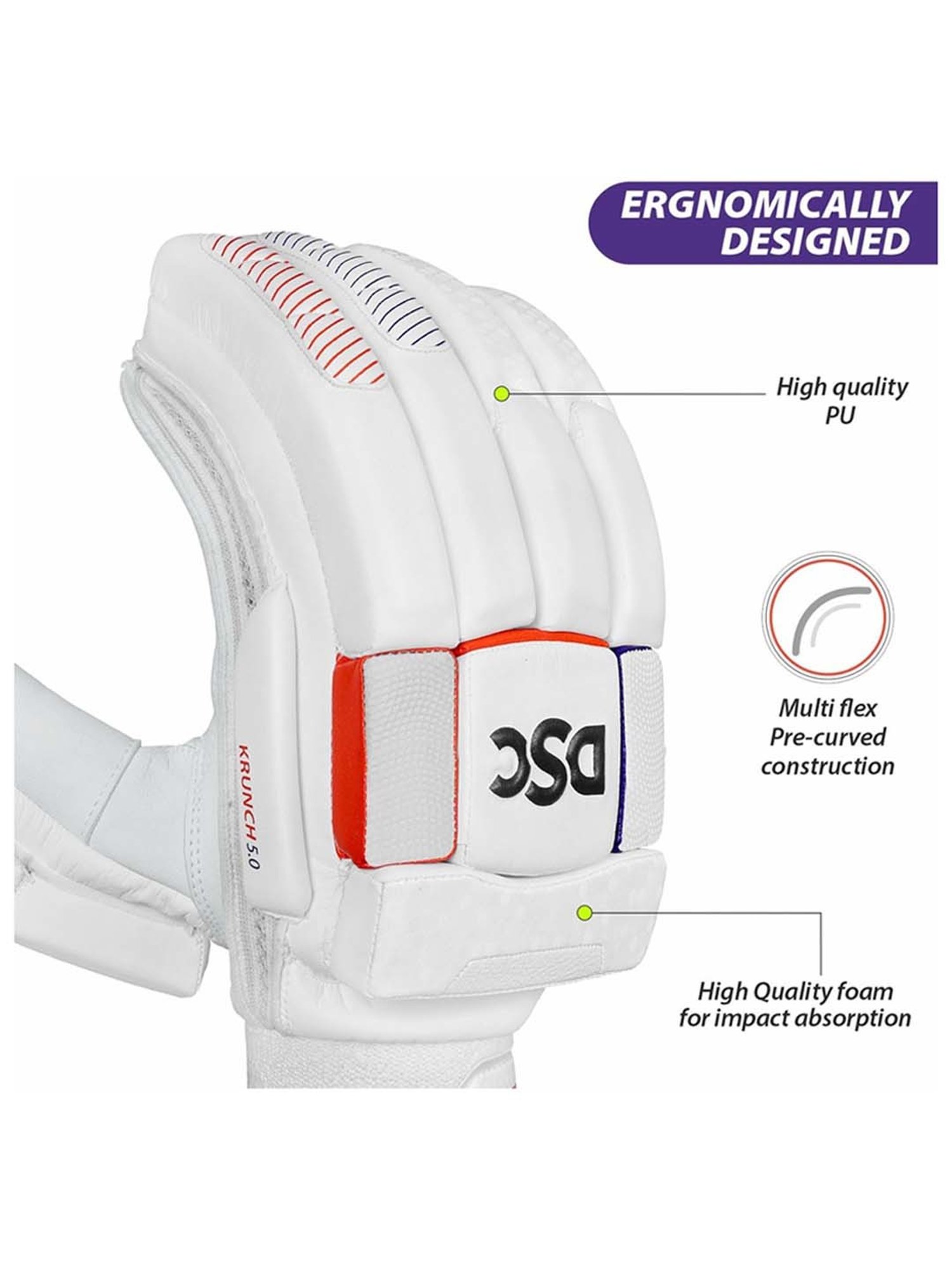 DSC Cricket Krunch 7.0 Batting Gloves Size - Mens