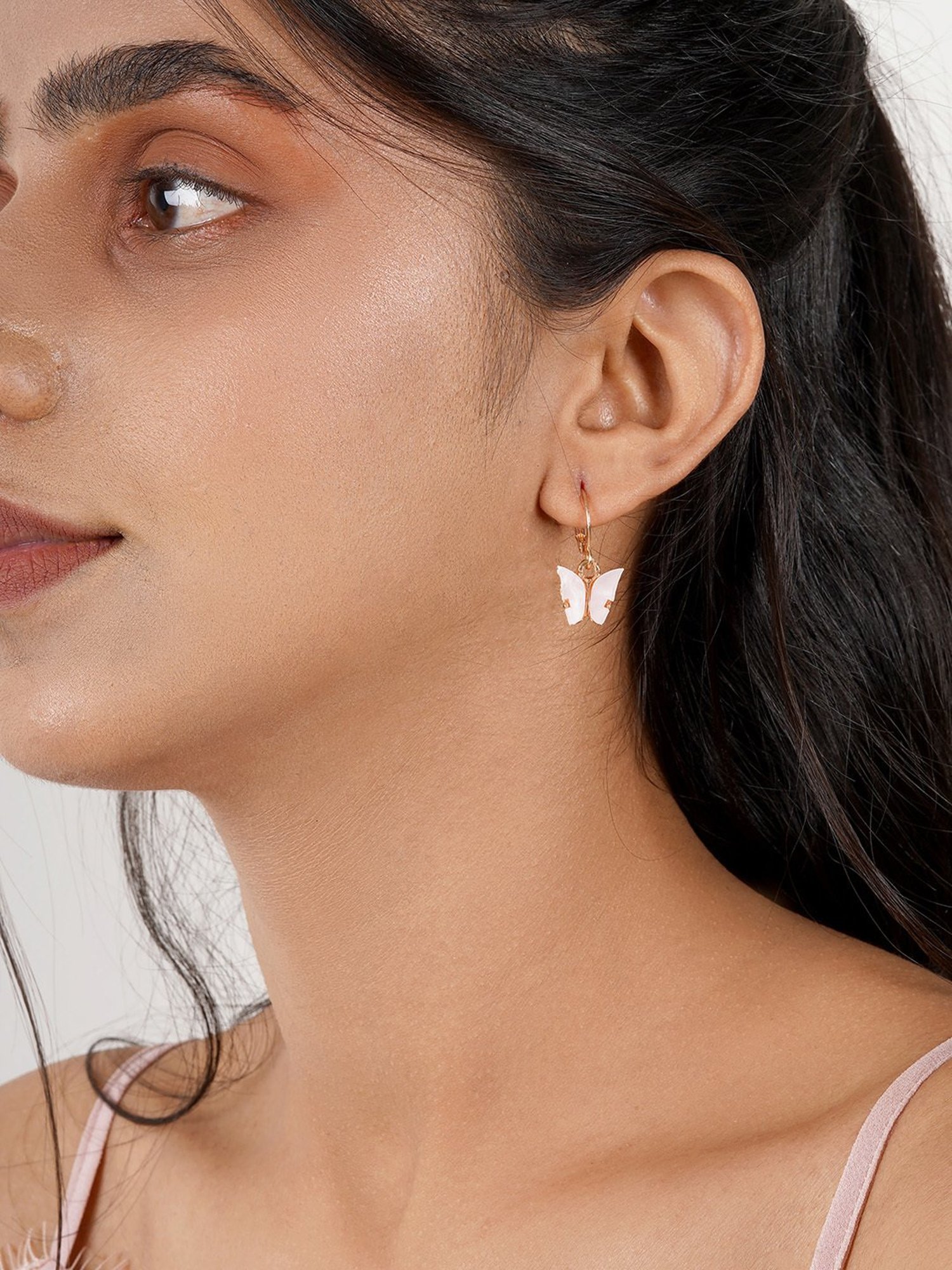 Joker & Witch Falla Butterfly Pink Dangler Earrings - Set of 5