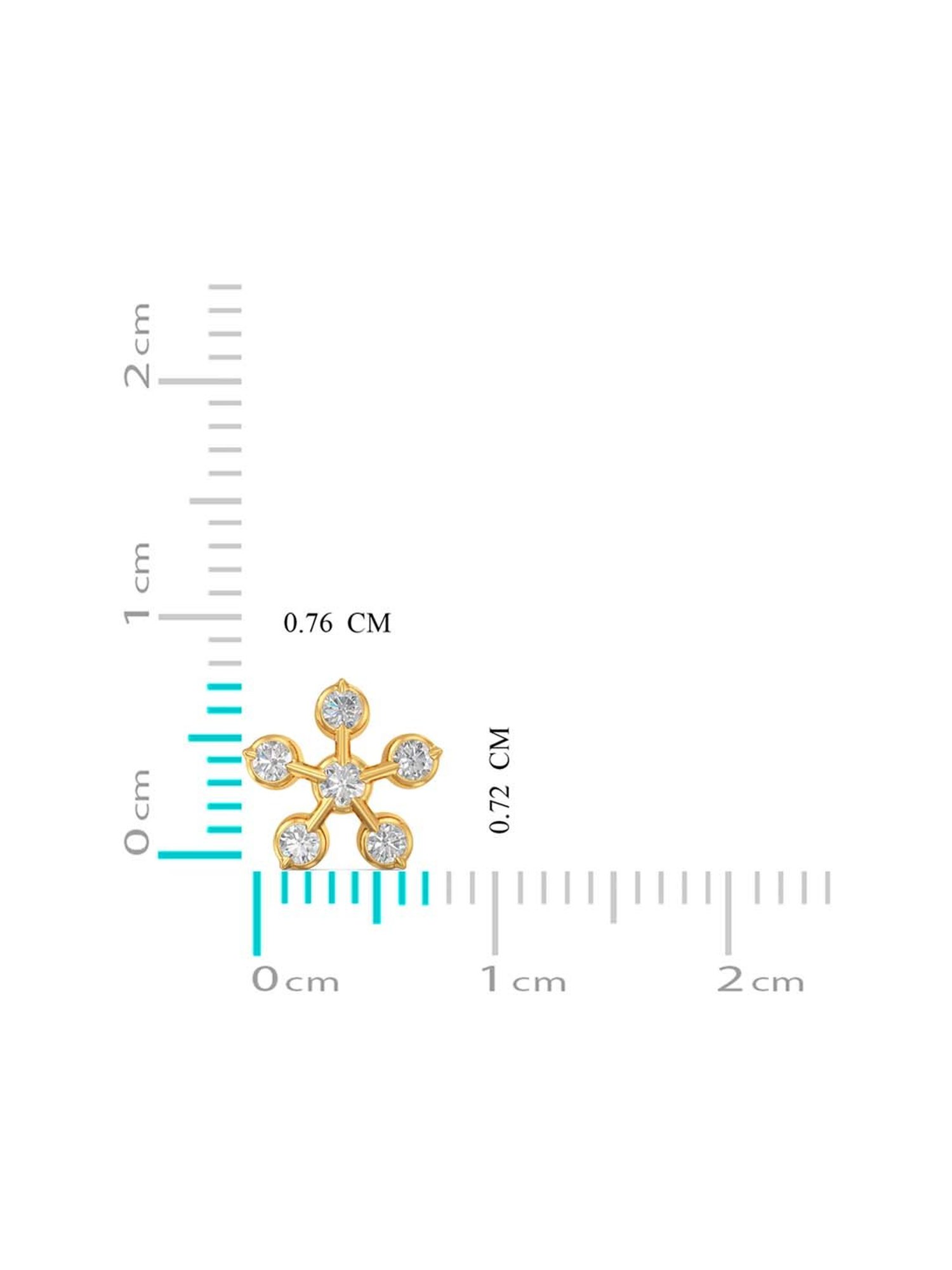 Joyalukkas 22k Gold & Diamond Nosepin