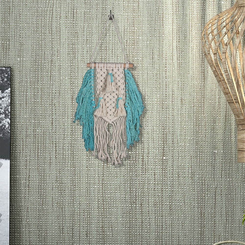 42x20cm Handmade Tassel Wall Hanging Tapestry Ornament Craft Indoor Home Hanging Decor