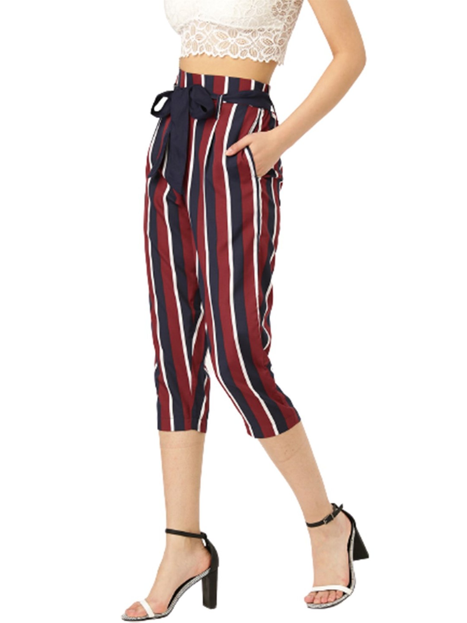 Style Quotient Red Regular Fit Drawstring Trousers