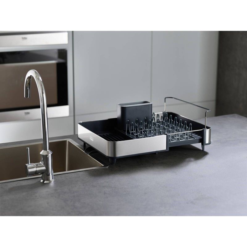 Joseph Joseph Extend Steel Expandable dish rack with draining spout - Gray