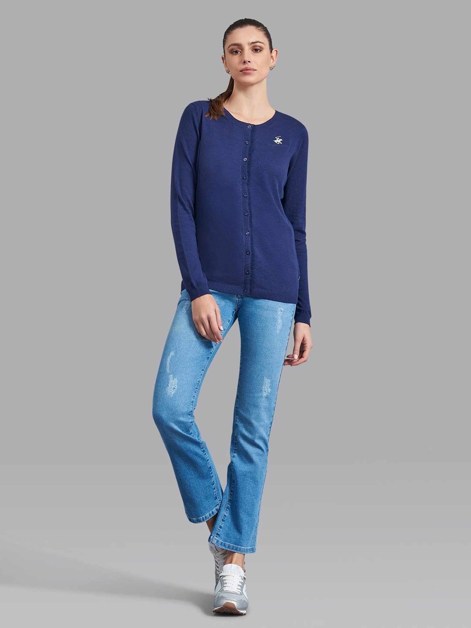 Beverly Hills Polo Club Navy Cardigan