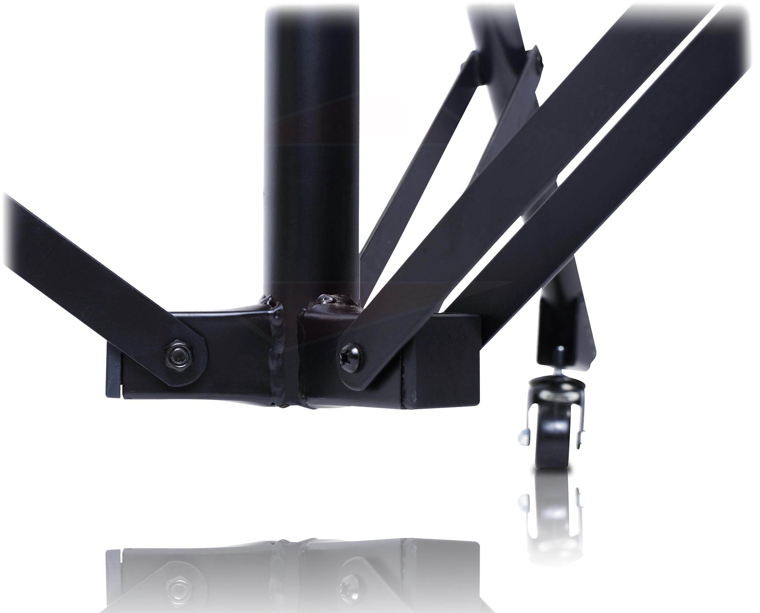 GRIFFIN Professional Studio Microphone Boom Stand with Casters | Extended Height Recording Mic Holder Tripod on Wheels | Tall Telescoping Arm Mount & Retractable Legs for Vocals, Choir, Overhead Drums