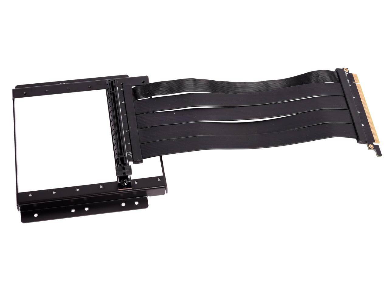 LIAN LI O11D-1X Premium PCI-E x16 3.0 Black Extender Riser Cable 200mm and Cover Bracket for PC-O11D and PC-O11AIR