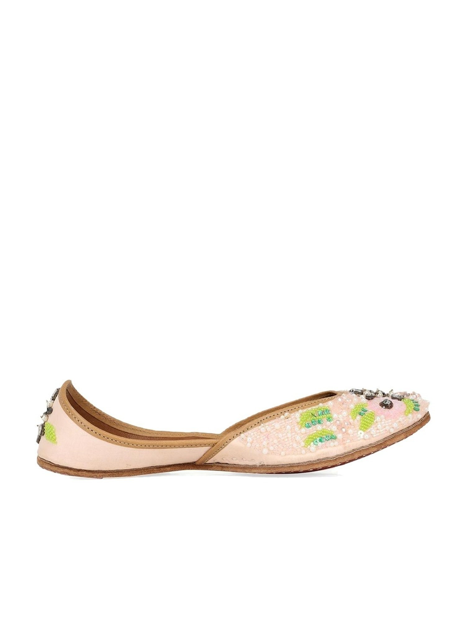 NR by Nidhi Rathi Women's Pink Ethnic Juttis