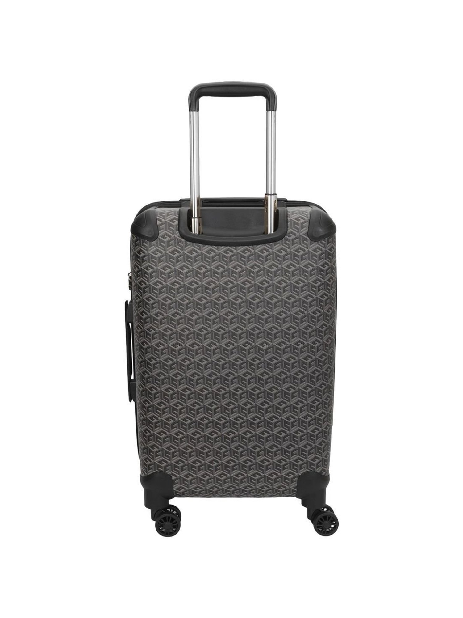 Guess Charcoal Logo  Medium Hard Cabin Trolley Bag