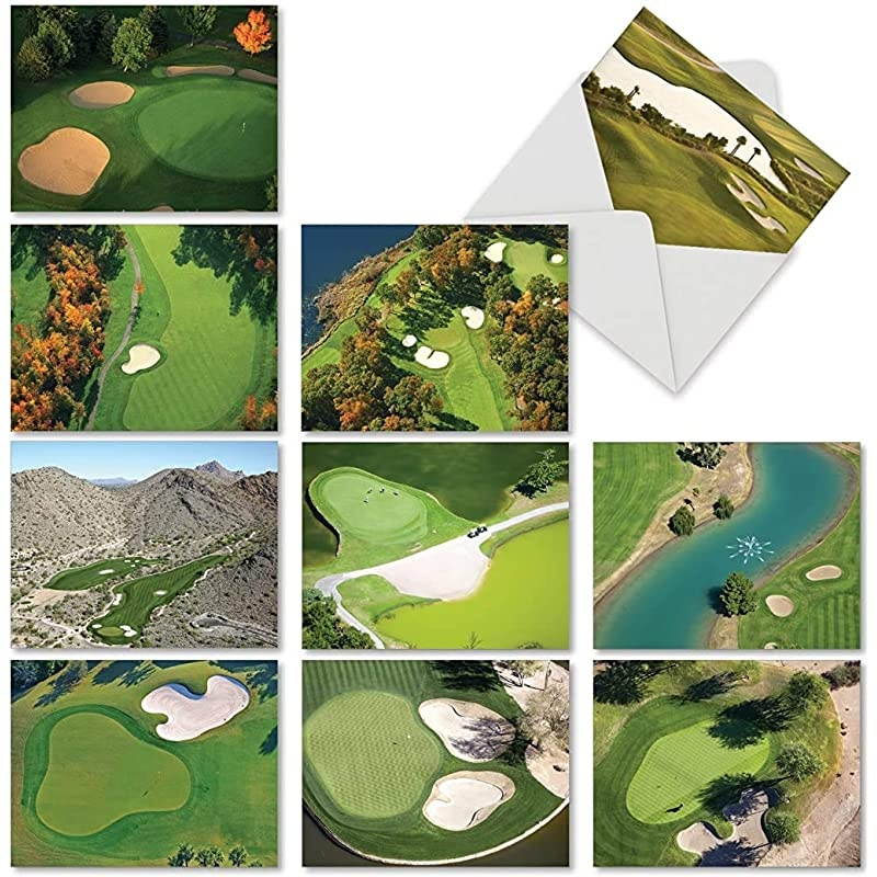 Note Cards wEnvelopes Assorted Golf Cards Blank Greeting Cards Beautiful All Occasion Cards for Fathers Day Birthday Retirement Stationery Notecards 4 x 512 inch M6458OCB