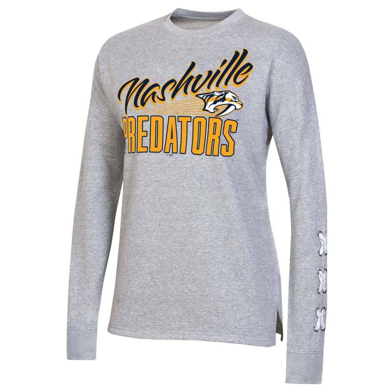 NHL Nashville Predators Women's Netminder Open Neck Fleece Sweatshirt - XL