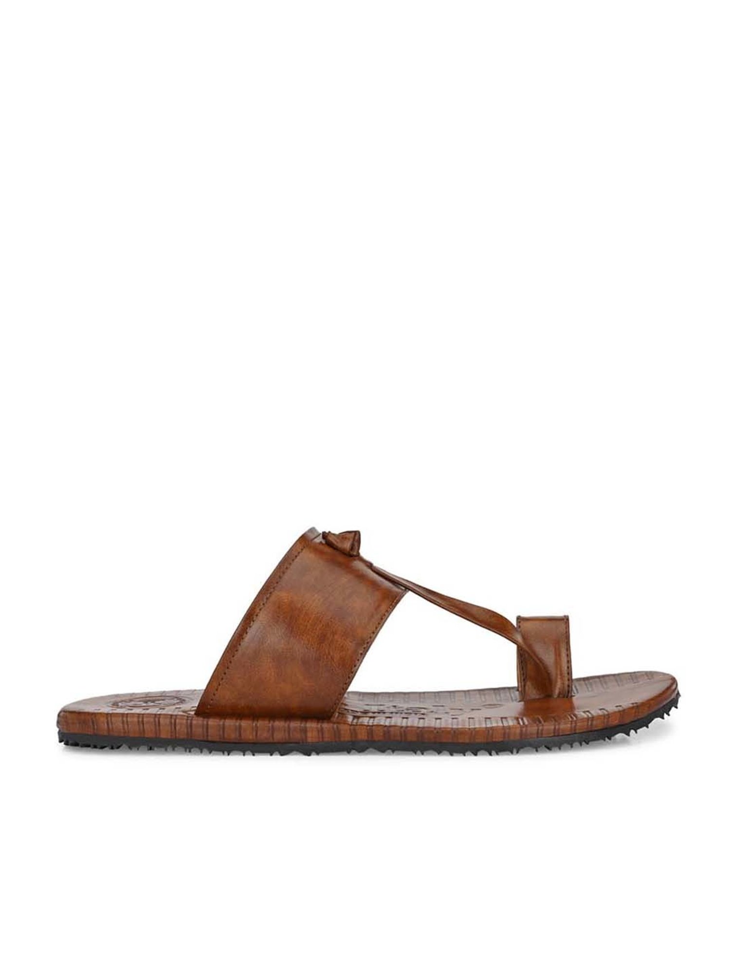 Eego Italy Men's Tan Toe Ring Sandals