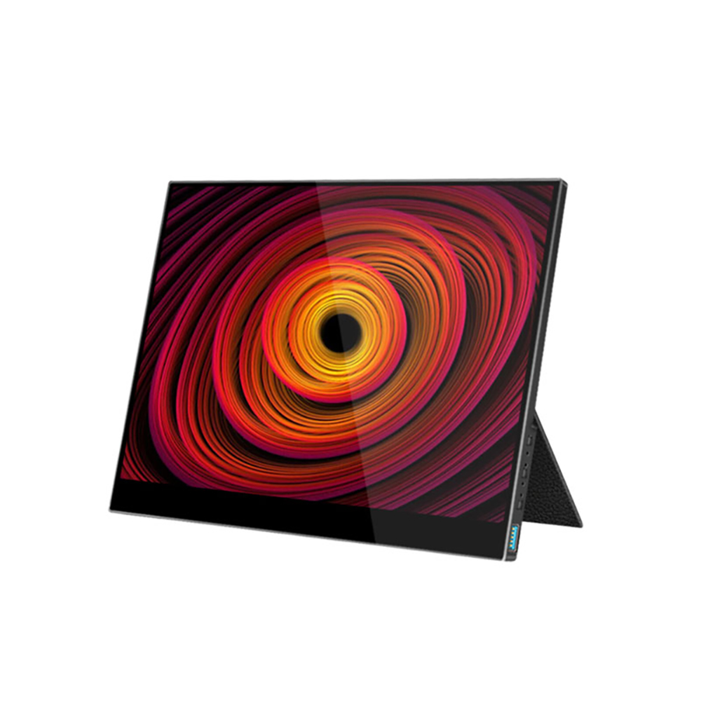 15.6 inch 1080P Glass Full Fit Touch Screen Portable Monitor Laptop Computer Notebook Display USB 2.0 Type C HDMI speakers Connect PS4 SWITCH XBOX for Gaming maxinutri