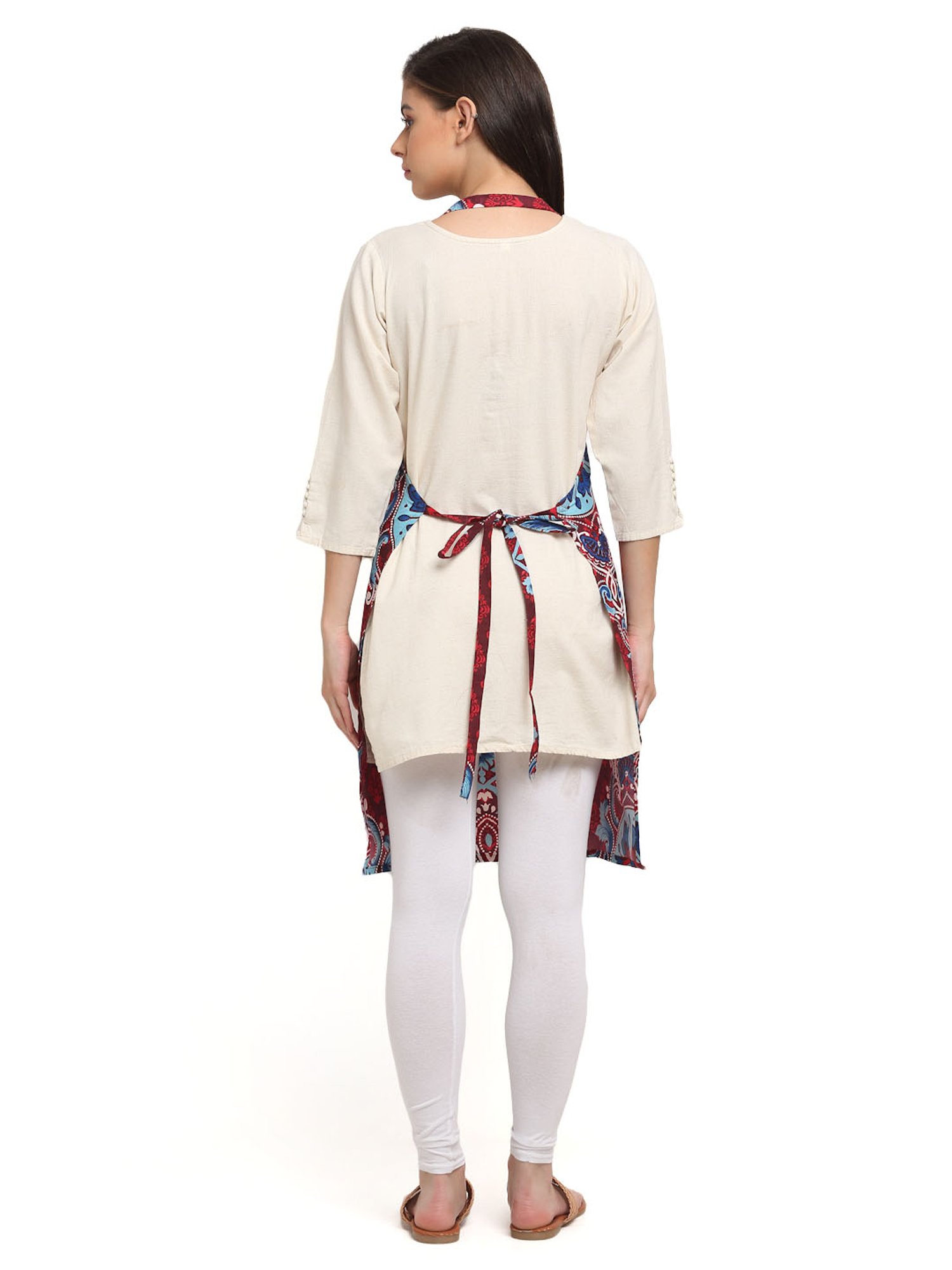 NEUDIS Maroon & Blue Polyester 210 TC Apron with Napkin