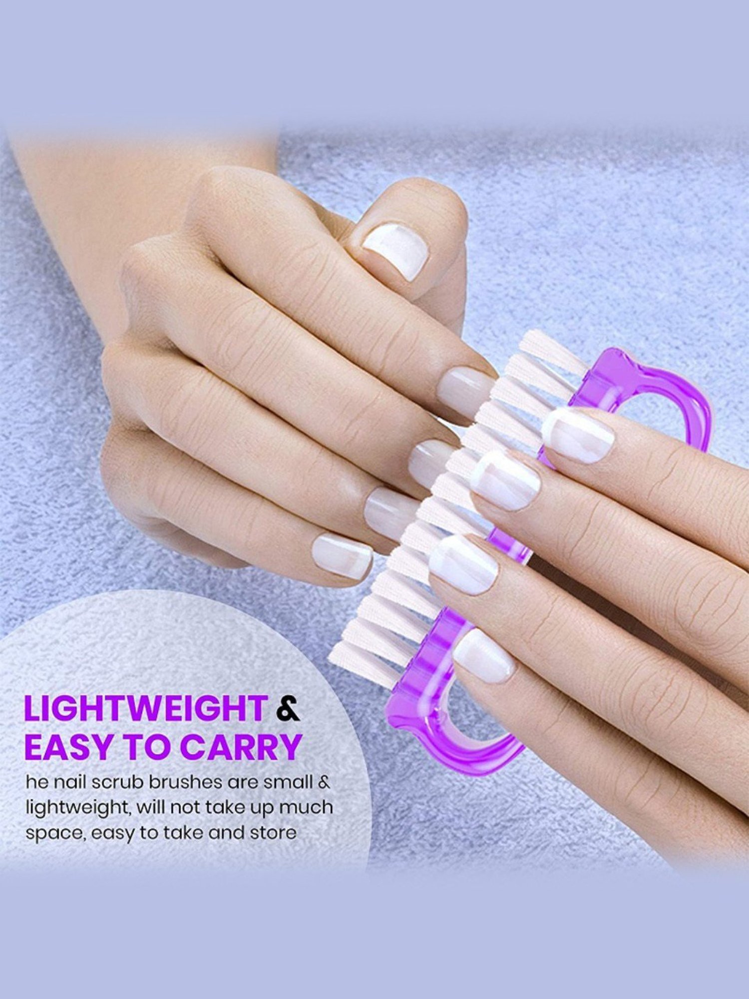 Bronson Professional Nail Brush Set - Pack of 2