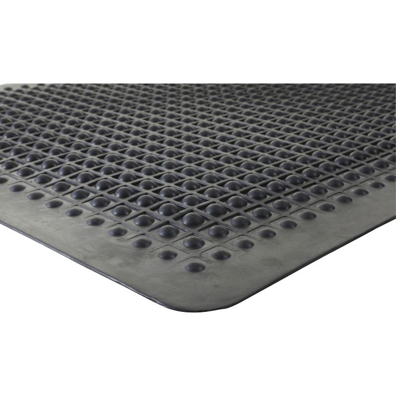 3'x5' Rectangle Solid Floor Mat Black - Genuine Joe
