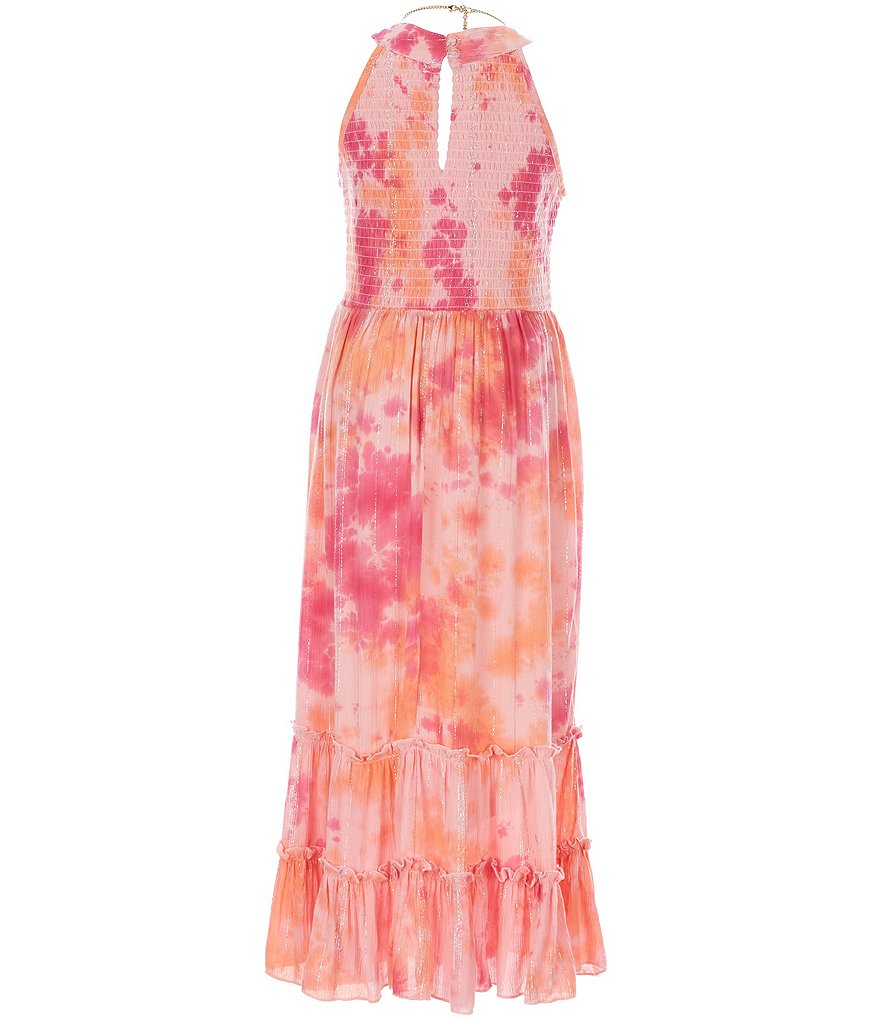 Bonnie Jean Big Girls 7-16 Tie-Dye Chiffon Tiered Maxi Dress