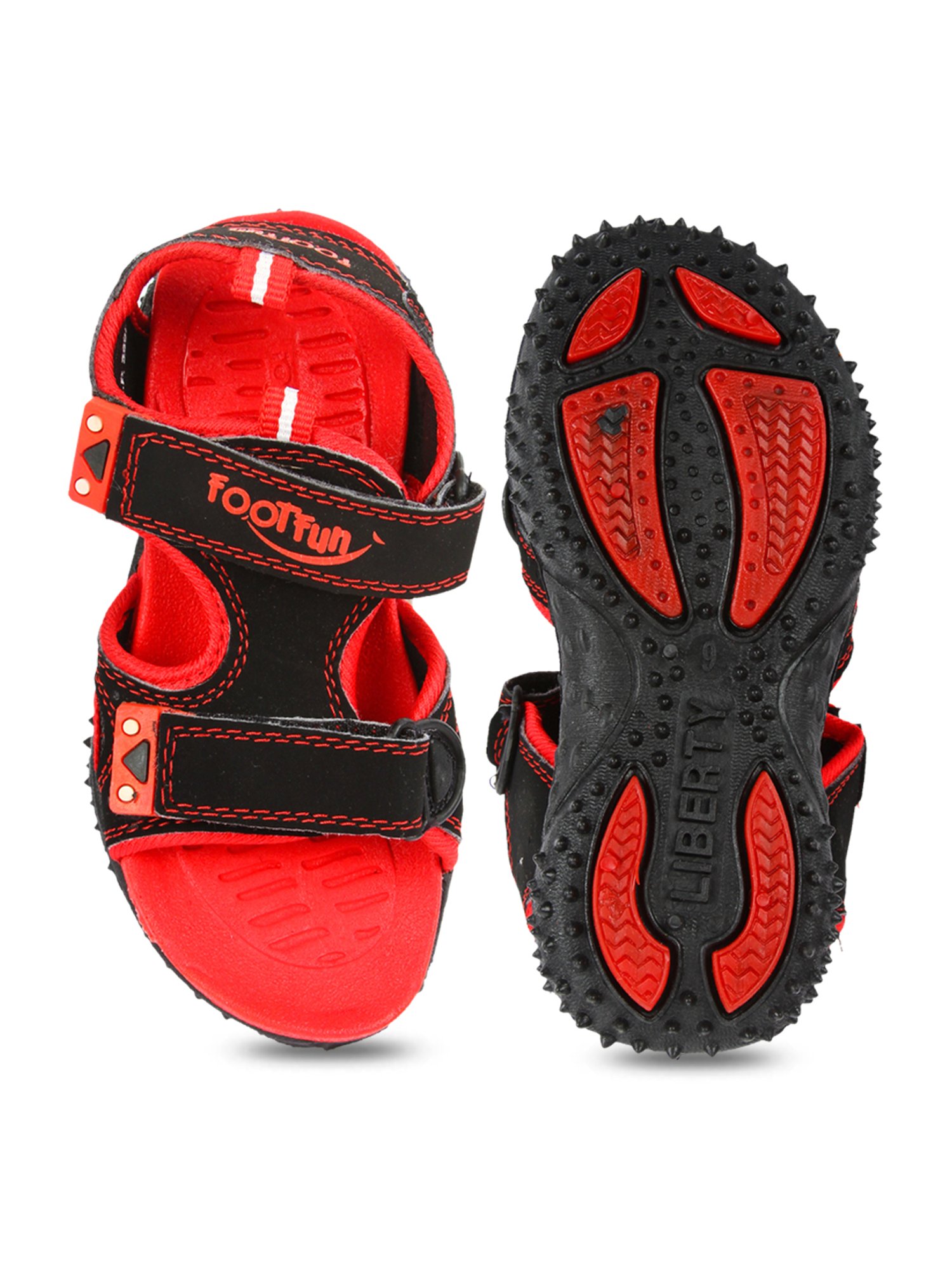 Foot Fun by Liberty Kids Black Floater Sandals