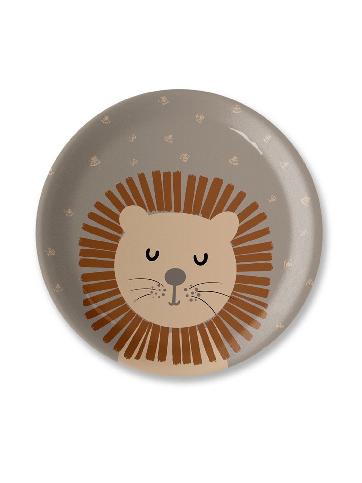 Nestroots Colorful Companions Grey Porcelain Decorative Wall Plate