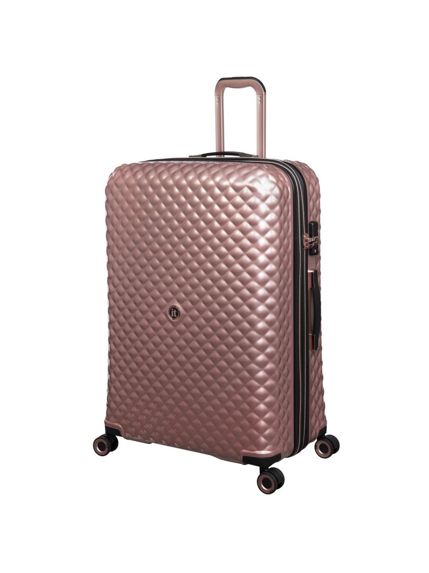 it luggage Glitzy Rose Gold Large-28 inches Expandable Hardsided Trolley Bag with TSA Lock