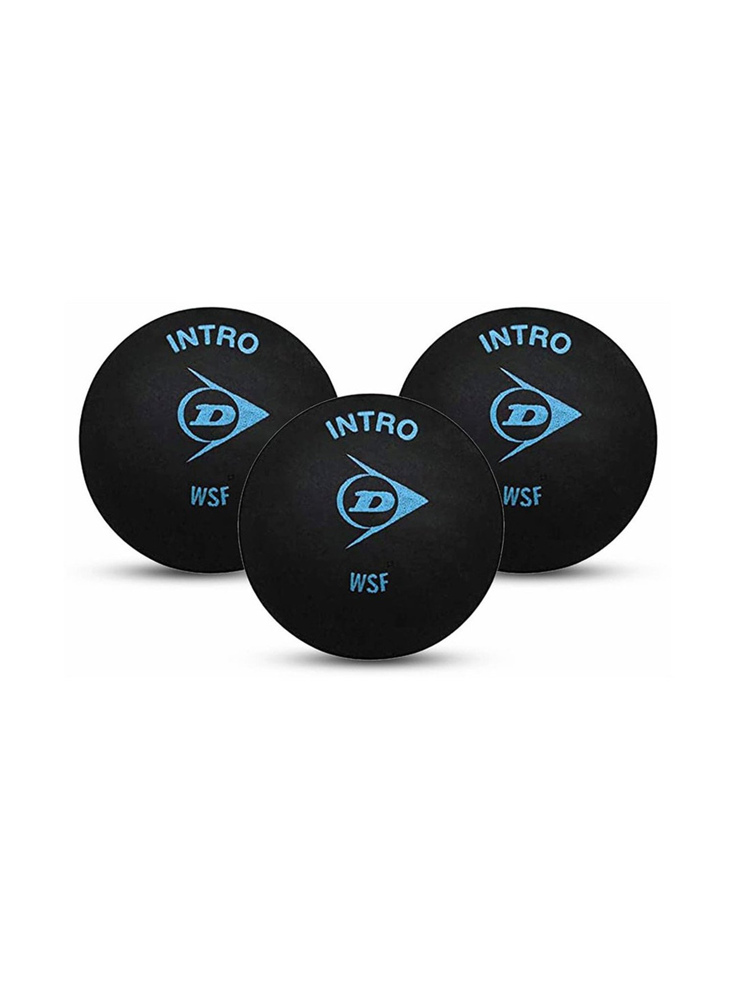 Dunlop Pack of 3 Blue Dot Squash Ball (Black) Size - 127.2mm