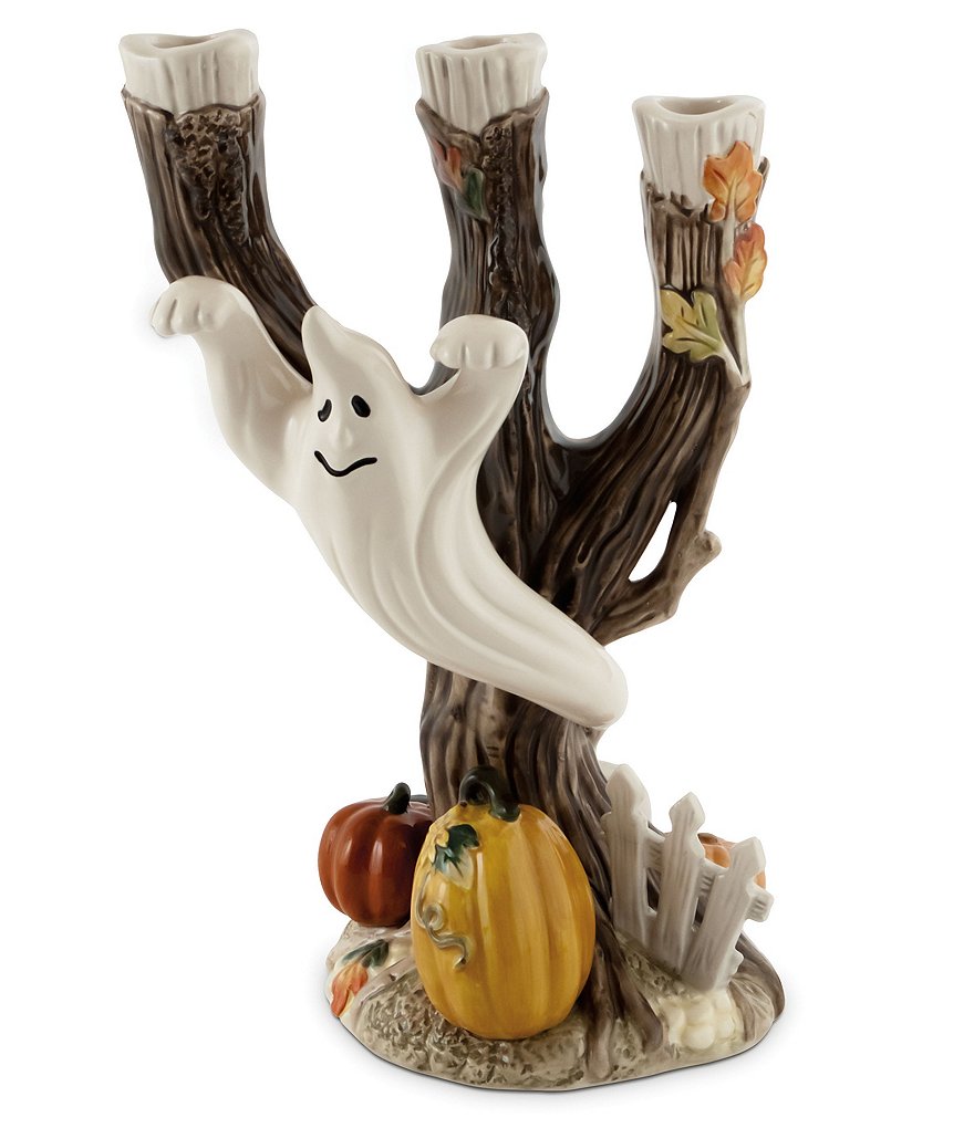 Fitz and Floyd Halloween Harvest Ghost Candleholder