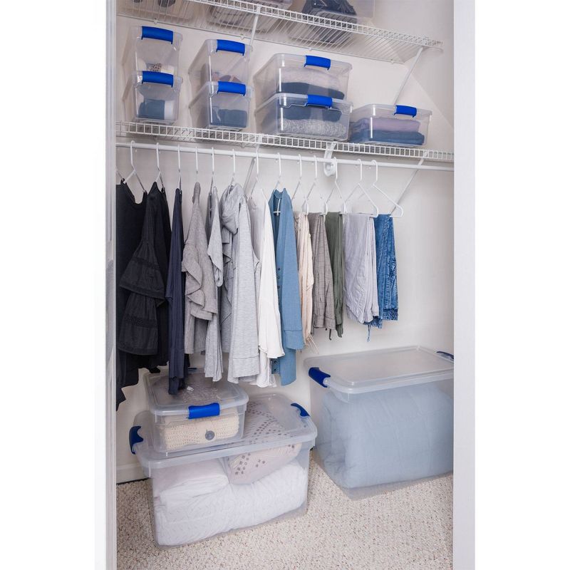 5pk 7.5qt Modular Latching Clear Storage - Homz