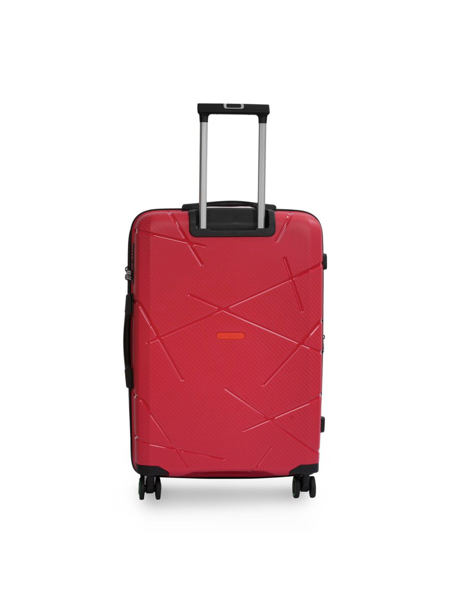 United Colors of Benetton Moonstone Red Textured Hard Medium Trolley Bag - 68 Cm