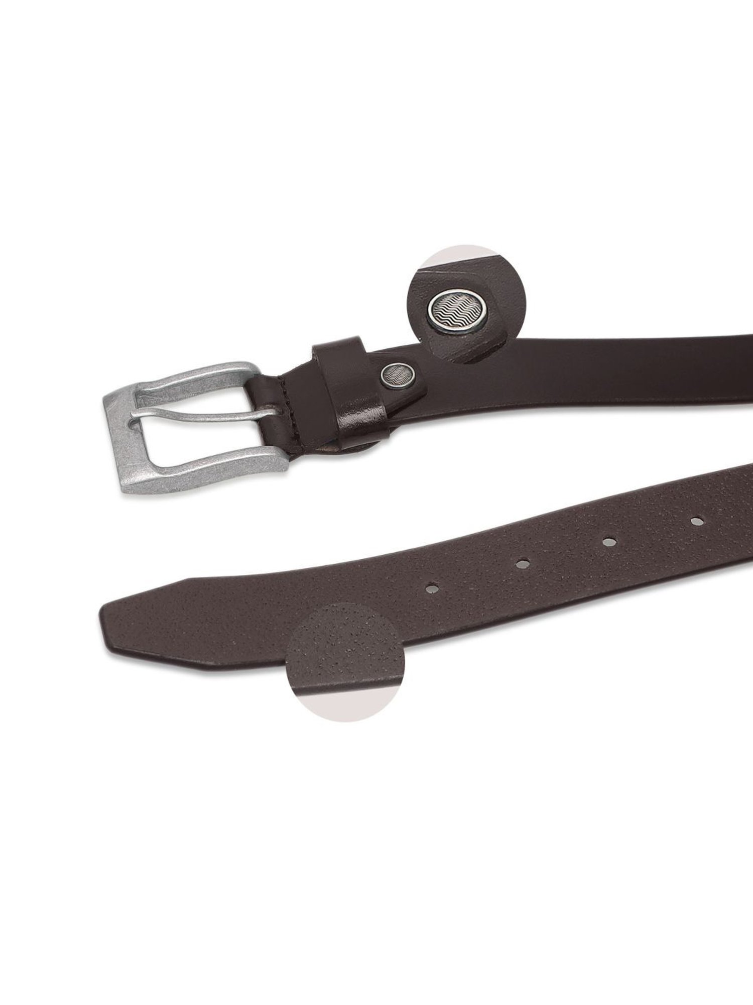 Kara Brown Solid Leather Waist Belt