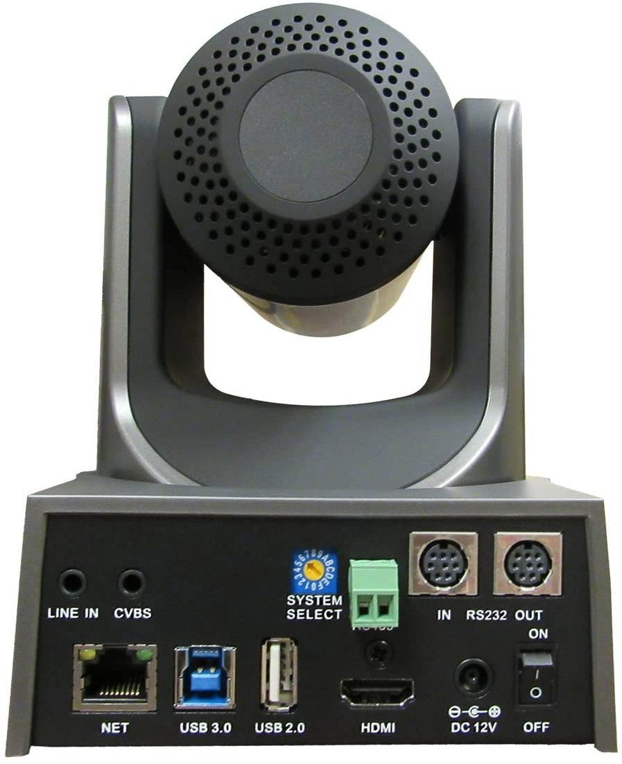 PTZOptics 2MP Full HD Indoor PTZ Camera, 20x Optical Zoom, USB 3.0, Gray