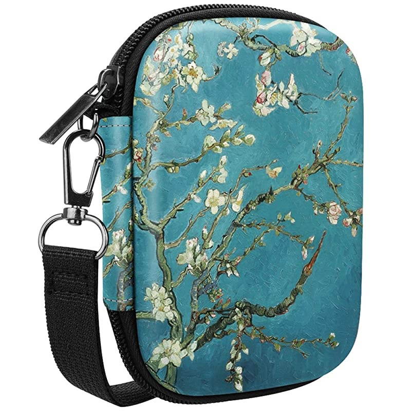 Carrying Case Compatible with HP Sprocket Photo Printer - Hard EVA Shockproof Storage Portable Travel Bag w/Inner Pocket, Removable Strap and Metal Hook (Blossom)