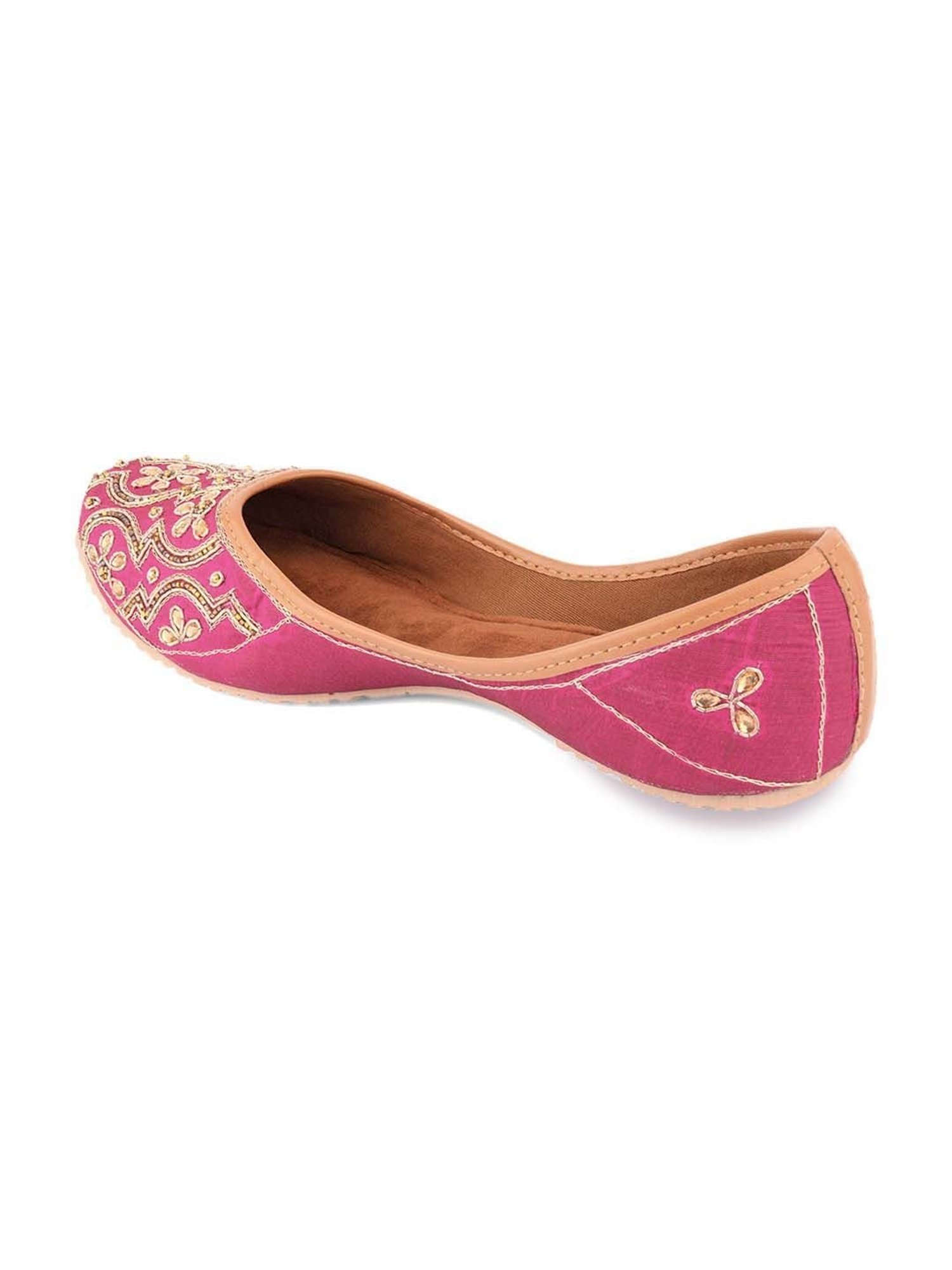 Desi Colour Women's Pink Ethnic Juttis