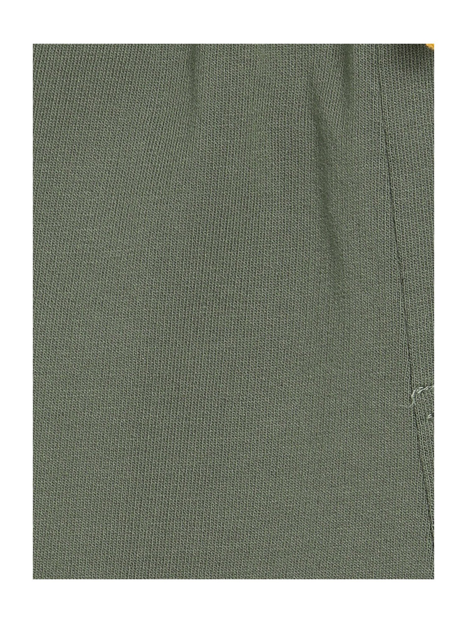 Blue Giraffe Kids Olive Green Cotton Printed Joggers