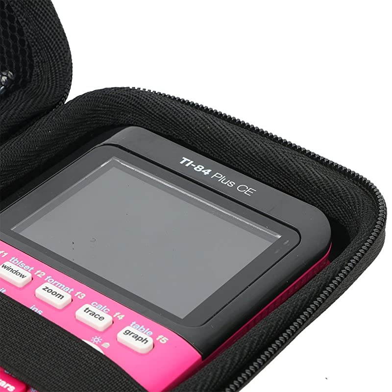 Hard Travel Case Replacement for Texas Instruments TI-84 Plus CE Graphing Calculator Mesh Pocket for Other Accessories