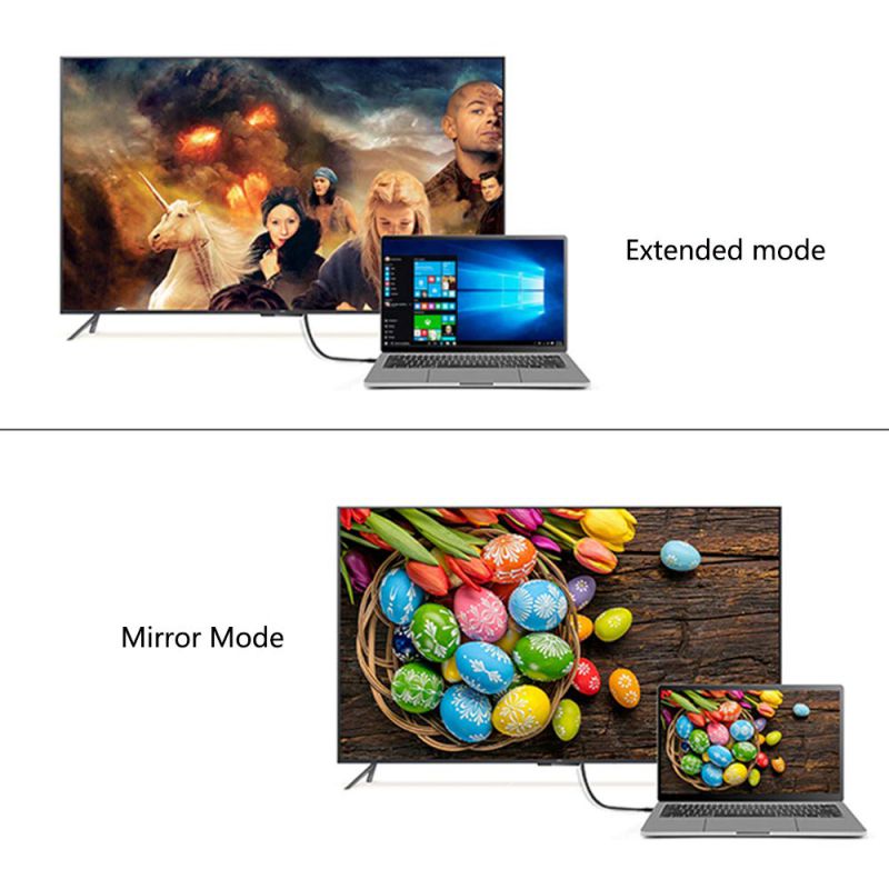 DisplayPort to HDMI 6 Feet Cable, Hannord DP to HDMI Male to Male Adapter 1080P HD Gold-Plated Cord Compatible with Lenovo, HP, ASUS, Dell and Other Brand